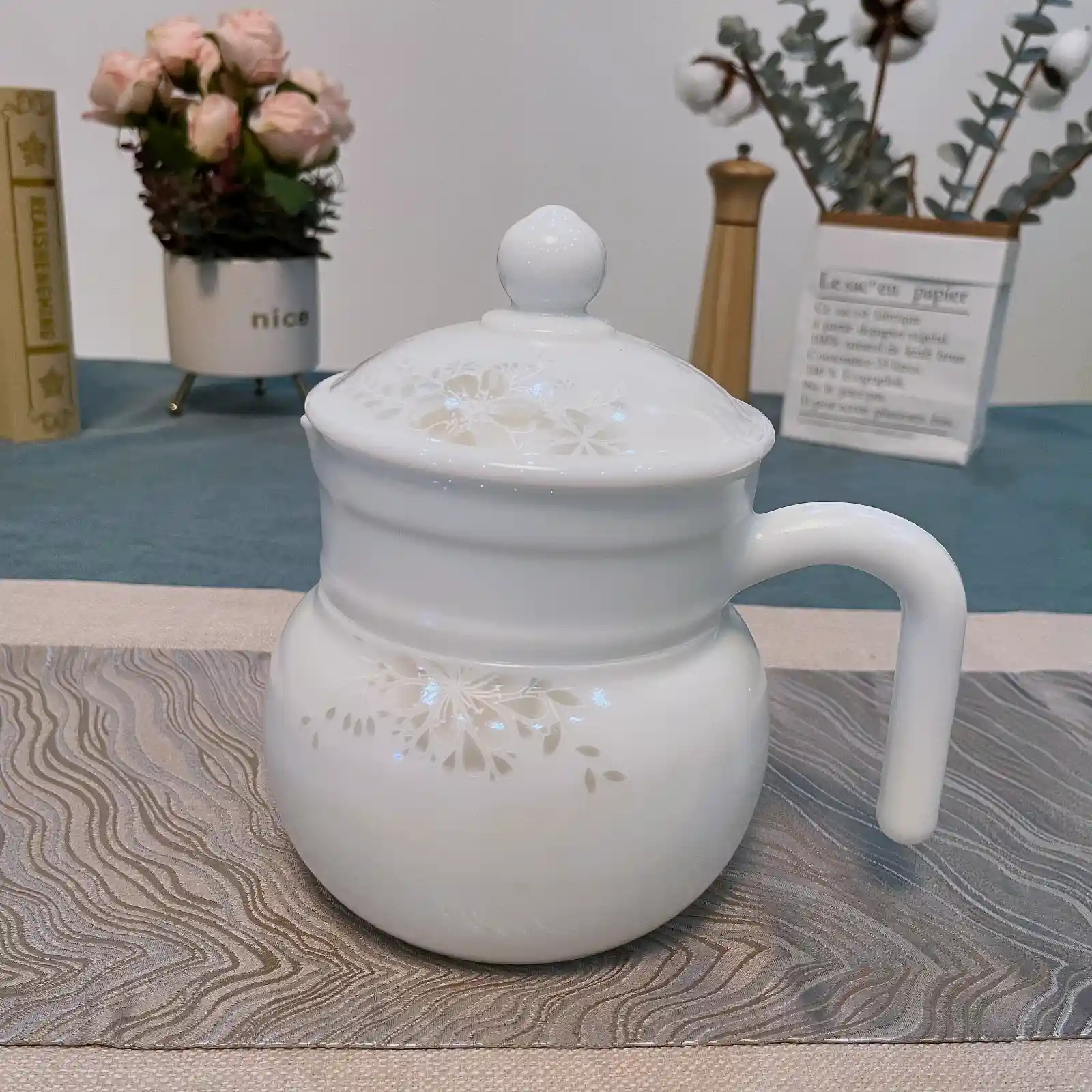Stain-Free Opal Glass Tea Pot | Non-Porous & Hygienic
