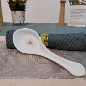 Heat-Resistant Opal Glass Spoon for Hot Soup & Coffee