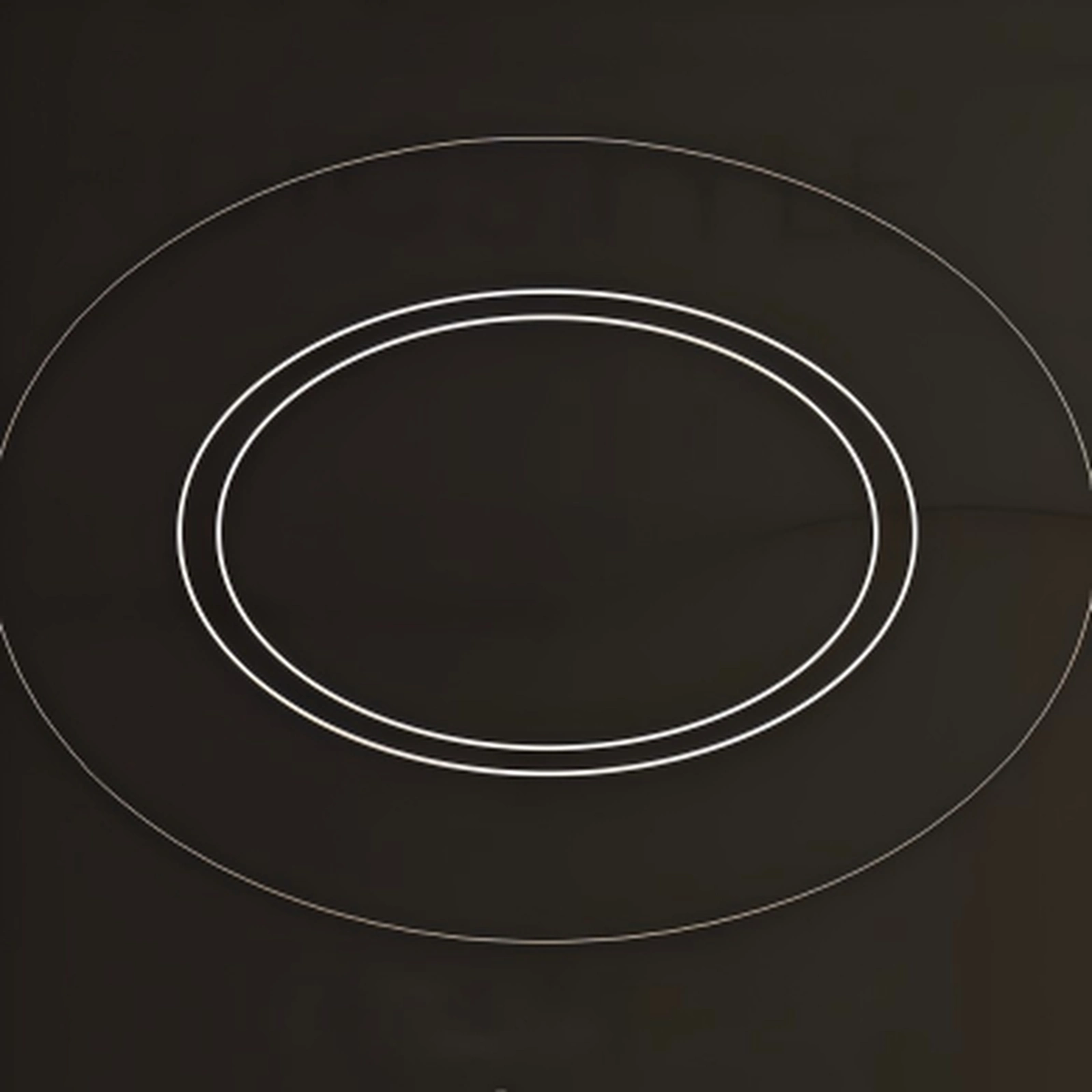 Flat oval plate
