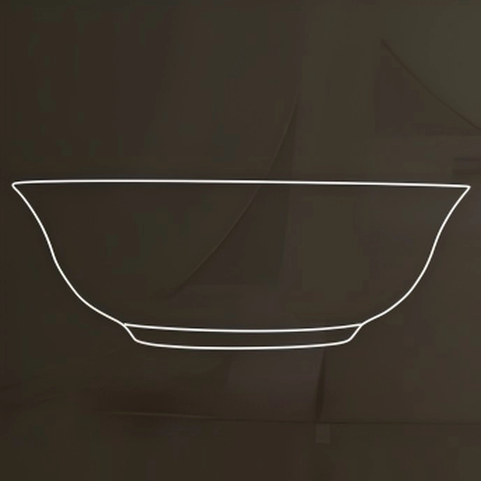 Opal glass salad bowl