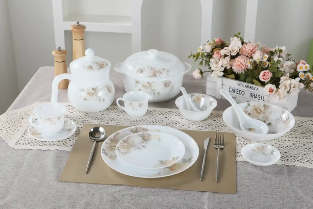 opal glass dinnerware set 16
