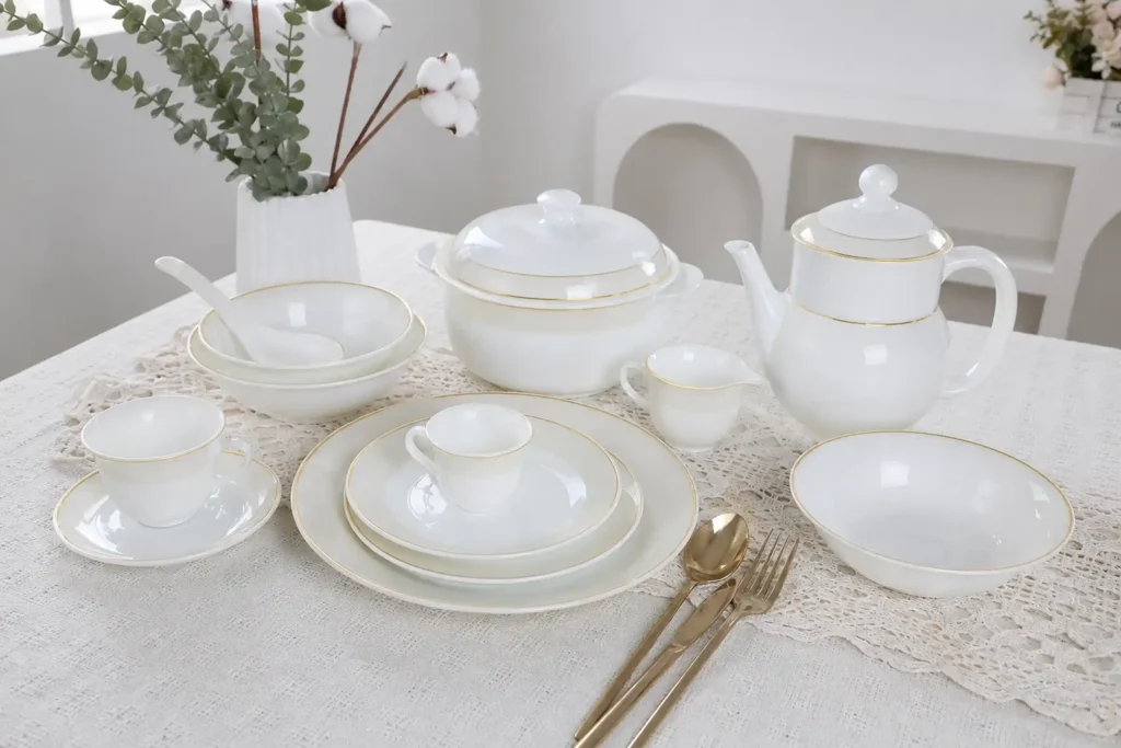 opal glass dinnerware set 24