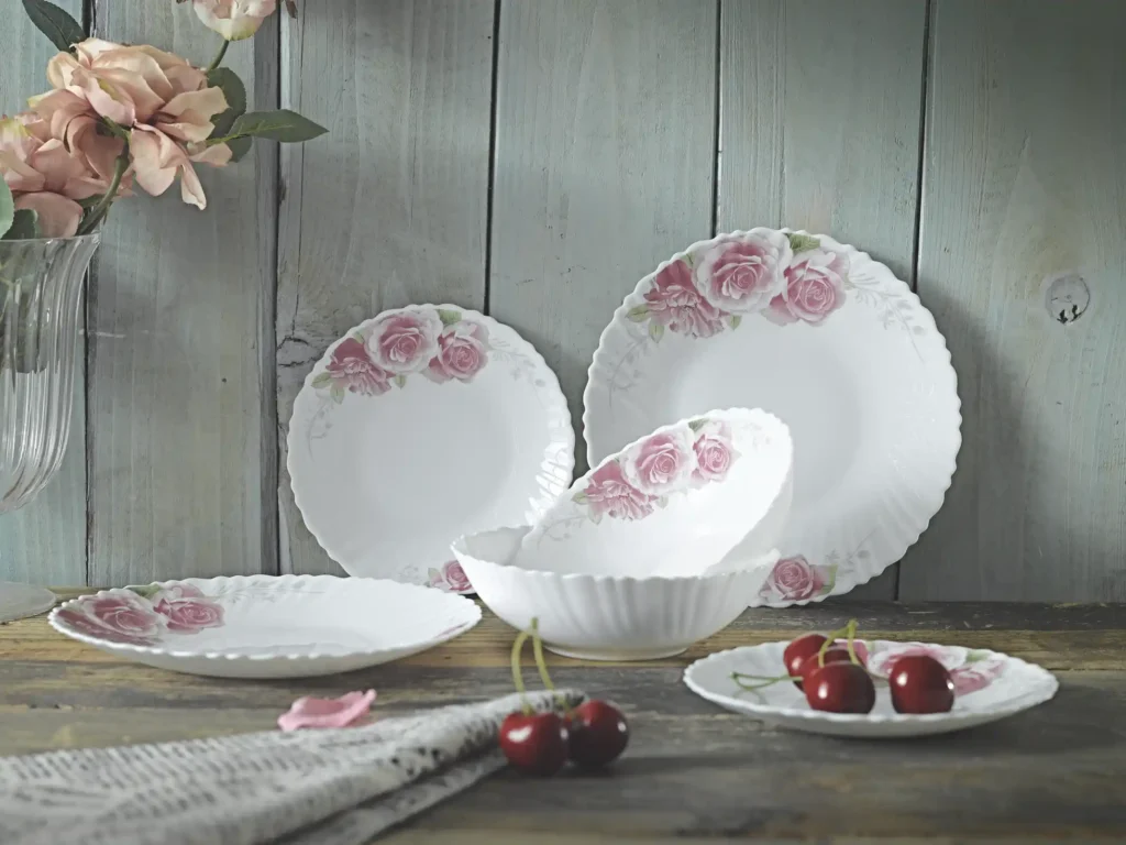 opal glass dinnerware set