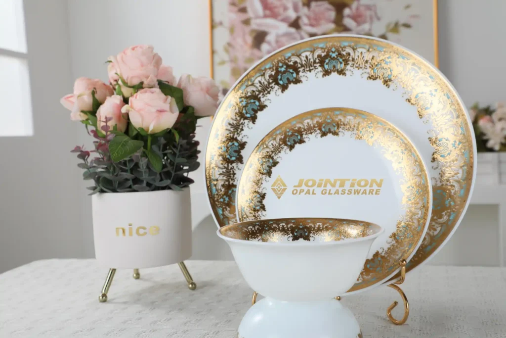 opal glass dinnerware set