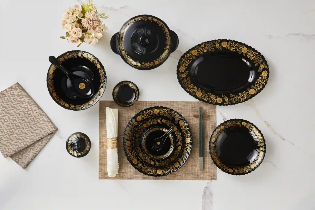 opal glass dinnerware set 9